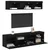 TV zidne jedinice s LED-om 5 pcs Crni hrast 80 x 30 x 40 cm