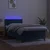 Vidaxl Box spring postelja z vzmetnico LED temno modra 100x200cm žamet
