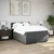 Vidaxl Box spring postelja z vzmetnico temno siva 140x200 cm blago
