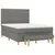 Vidaxl Box spring postelja z vzmetnico temno siva 140x200 cm blago