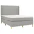 Vidaxl Box spring postelja z vzmetnico svetlo siva 140x200 cm blago