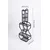 Hanah Home polica za knjige Trio, 29 cm, crna