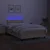 Vidaxl Box spring postelja z vzmetnico LED krem 120x200 cm blago