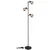 Globo 54309SB - Podna lampa TOKKI 3xE14/40W/230V crna