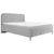 MID.YOU OBLAZINJENA POSTELJA 180 cm  x 200 cm , les, tekstil, leseni material siva