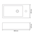 vidaXL Umivaonik s Otvorom za Slavinu Keramički Bijeli 46x25,5x12 cm