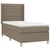 Vidaxl Box spring postelja z vzmetnico taupe 90x200 cm blago