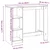 Barski stol s policom bijeli 124x46x103,5 cm konstruirano drvo