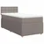 vidaXL Box spring postelja z vzmetnico taupe 90x200 cm blago