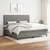 Vidaxl Box spring postelja z vzmetnico temno siva 200x200 cm blago