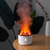 Električni aroma difuzor bele barve - vulkan/plamen