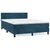 vidaXL Box spring postelja z vzmetnico temno modra 140x200 cm žamet