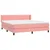 Vidaxl Box spring postelja z vzmetnico roza 180x200 cm žamet
