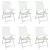 Den Blazine za vrtne stole 6 kosov krem 40x40x3 cm blago
