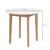 HOMCOM HOMCOM jedilna miza iz borovega lesa O75 x 76H cm bela, (5000242579)