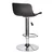shumee Inge BARSKI STOL črn/krom NASTAVLJIV 60-81 cm