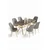Hanah Home Trpezarijski set, 7 komada, Sivi