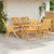 Vidaxl Vrtni Stol 6 szt. Rjava 57 x 72 x 109 cm Masiven les akacije