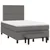 Vidaxl Box spring postelja z vzmetnico siv 120x200 cm umetno usnje