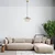 Opviq Luster Mantar-6503, 68x68x112cm, IP20, Zlatne boje