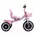 ECOTOYS Tricikl sa neklizajućim rukohvatima, zvoncem i korpom, Roze