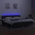 Vidaxl Box spring postelja z vzmetnico LED črna 200x200 cm blago
