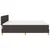 Vidaxl LED Box Spring Postelja Temno rjava 200 x 200 cm blago
