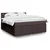 Vidaxl Box spring postelja z vzmetnico temno rjava 180x200 cm blago