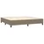 Vidaxl Box spring postelja z vzmetnico LED taupe 200x200 cm blago