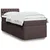 Vidaxl Box spring postelja z vzmetnico temno rjava 90x200 cm blago
