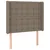 Vidaxl LED posteljno vzglavje taupe 93x16x118/128 cm blago