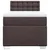 Vidaxl Box spring postelja z vzmetnico temno rjav 90x190 cm blago