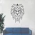 WallXpert metalni zidni ukras 5155, geometrijska glava lava, 32 x 45 cm, crni