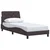 Vidaxl Posteljni okvir brez vzmetnice temno rjav 90x200 cm blago