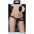 Ouch! Vibrating Rechargeable 10 Speed Silicone Ribbed Strap-On Adjustable Black