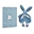 Plyšový zajačik na maznanie Bunny Comforter Blue Doudou et Compagnie v darčekovom balení modrý 29 cm od 0 mes DC4147
