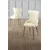 Hanah Home set trpezarijskih stolica Alpa 8 kom, krem tkanina Babyface, hromirane metalne noge