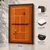 WallXpert uramljena MDF slika 3752KACT-014, teniski teren od šljake sa dva igrača, pogled odozgo, 37 x 52 cm