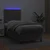 Vidaxl Box spring postelja z vzmetnico LED siva 100x200cm umetno usnje