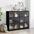 Regal za knjige s vratima crni 136x37x109 cm konstruirano drvo