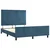 Vidaxl Posteljni okvir brez vzmetnice temno moder 140x190 cm žamet