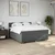 Vidaxl Box spring postelja z vzmetnico temno siva 180x200 cm blago