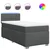 VIDAXL Box spring postelja z vzmetnico temno siva 80x200 cm blago