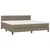 Vidaxl Box spring postelja z vzmetnico LED taupe 200x200 cm blago