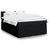 Vidaxl Box spring posteljni z vzmetnico črn 140x190 cm blago