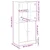 Visoka komoda s vratima bijela 68x37x142 cm konstruirano drvo