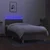 vidaXL Box spring postelja z vzmetnico LED taupe 100x200 cm blago
