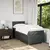 vidaXL Box spring postelja z vzmetnico temno siva 80x200 cm blago