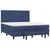 Vidaxl Box spring postelja z vzmetnico modra 180x200 cm blago