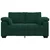 vidaXL Dvosed temno zelen 160x77x82 cm žamet